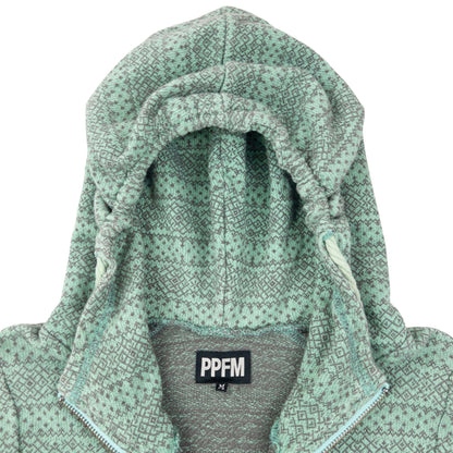 Vintage 2000s PPFM Pattern Zip Up Hoodie Size S | Small, Green