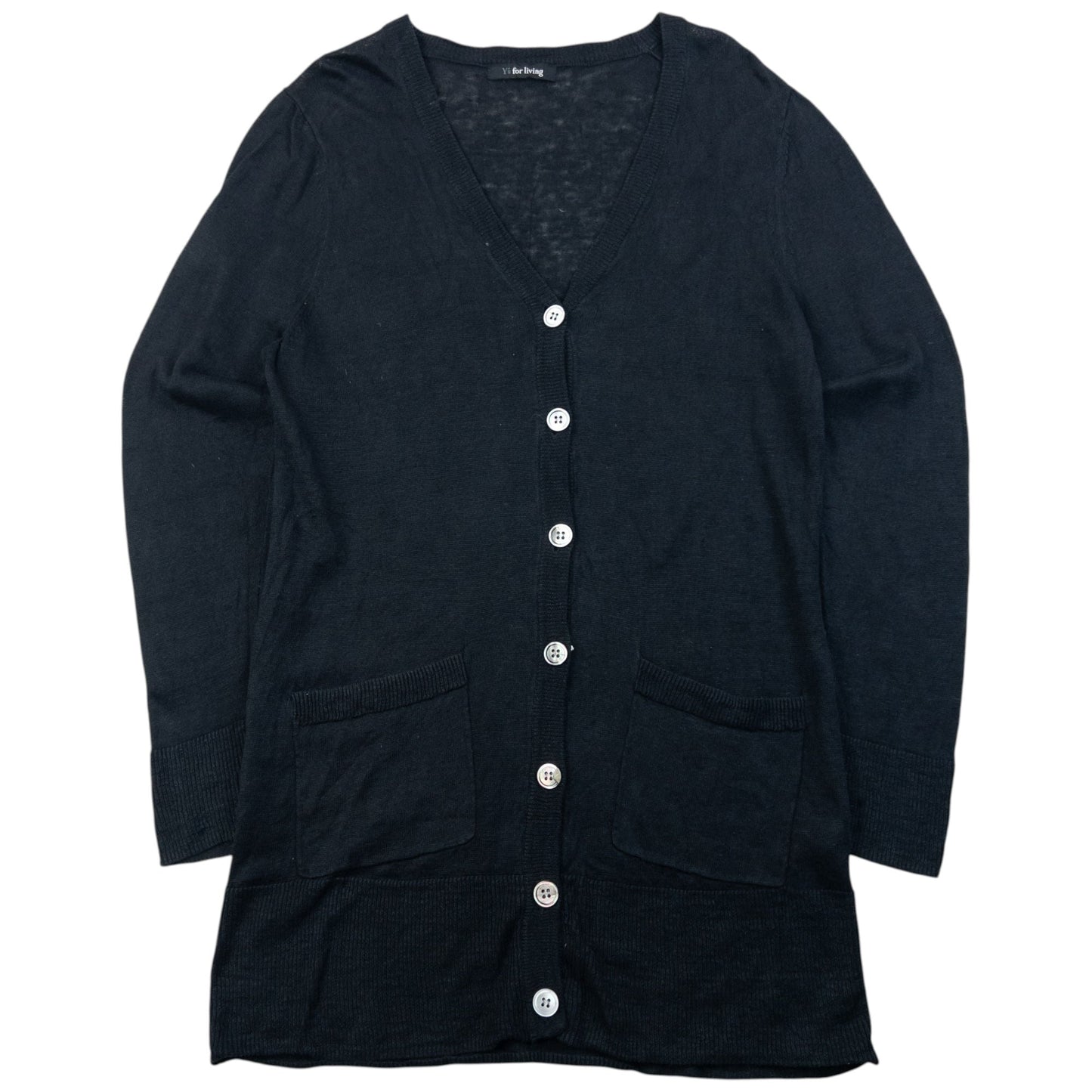 Vintage 90s Yohji Yamamoto Button Up Cardigan Womens Size M | Medium, Black