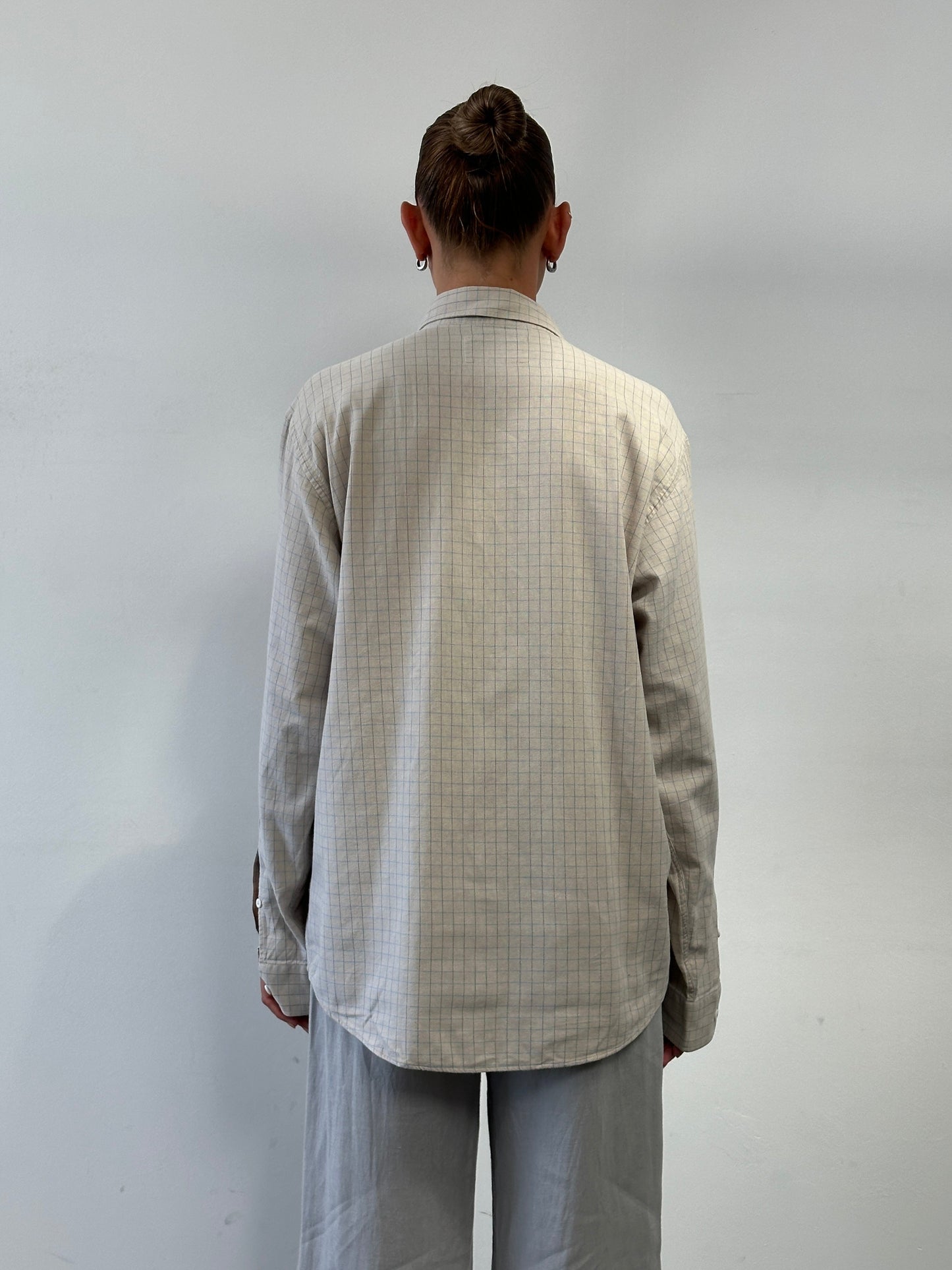 Armani Jeans Check Pure Cotton Logo Shirt - L/XL