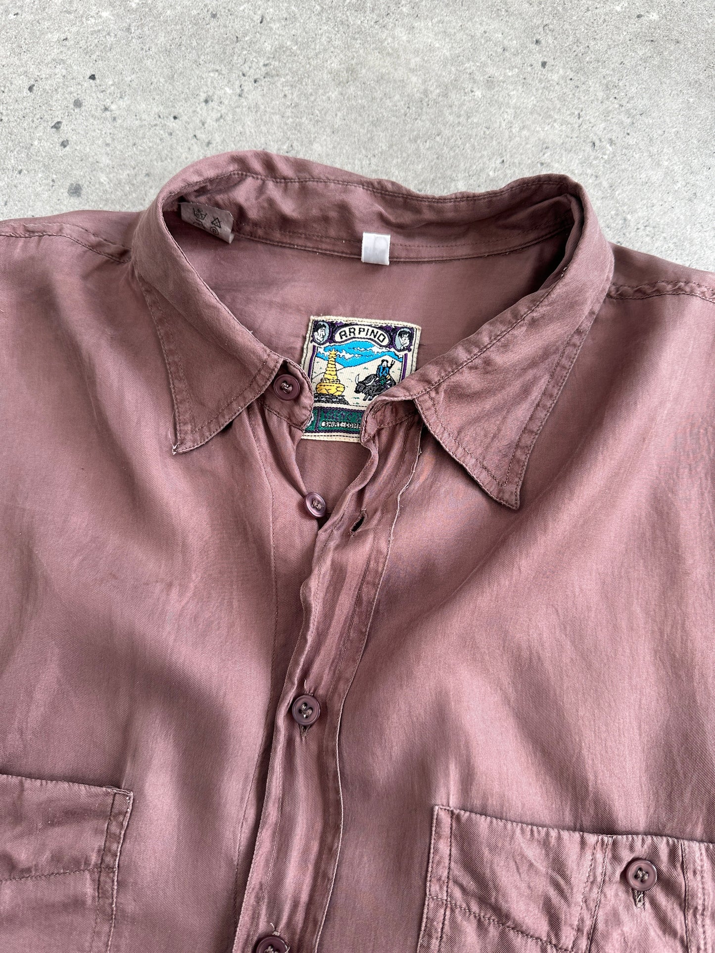 Vintage 90s Pure Silk Shirt - XL