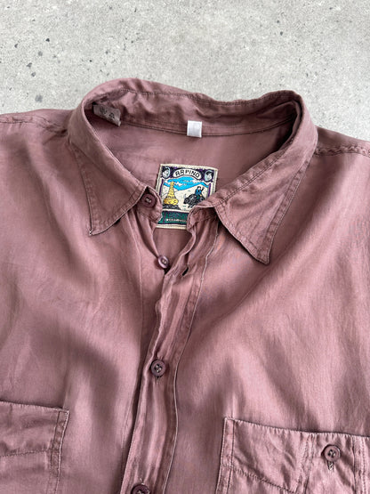 Vintage 90s Pure Silk Shirt - XL
