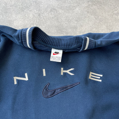 Nike RARE 1990s heavyweight embroidered spellout sweatshirt (L)