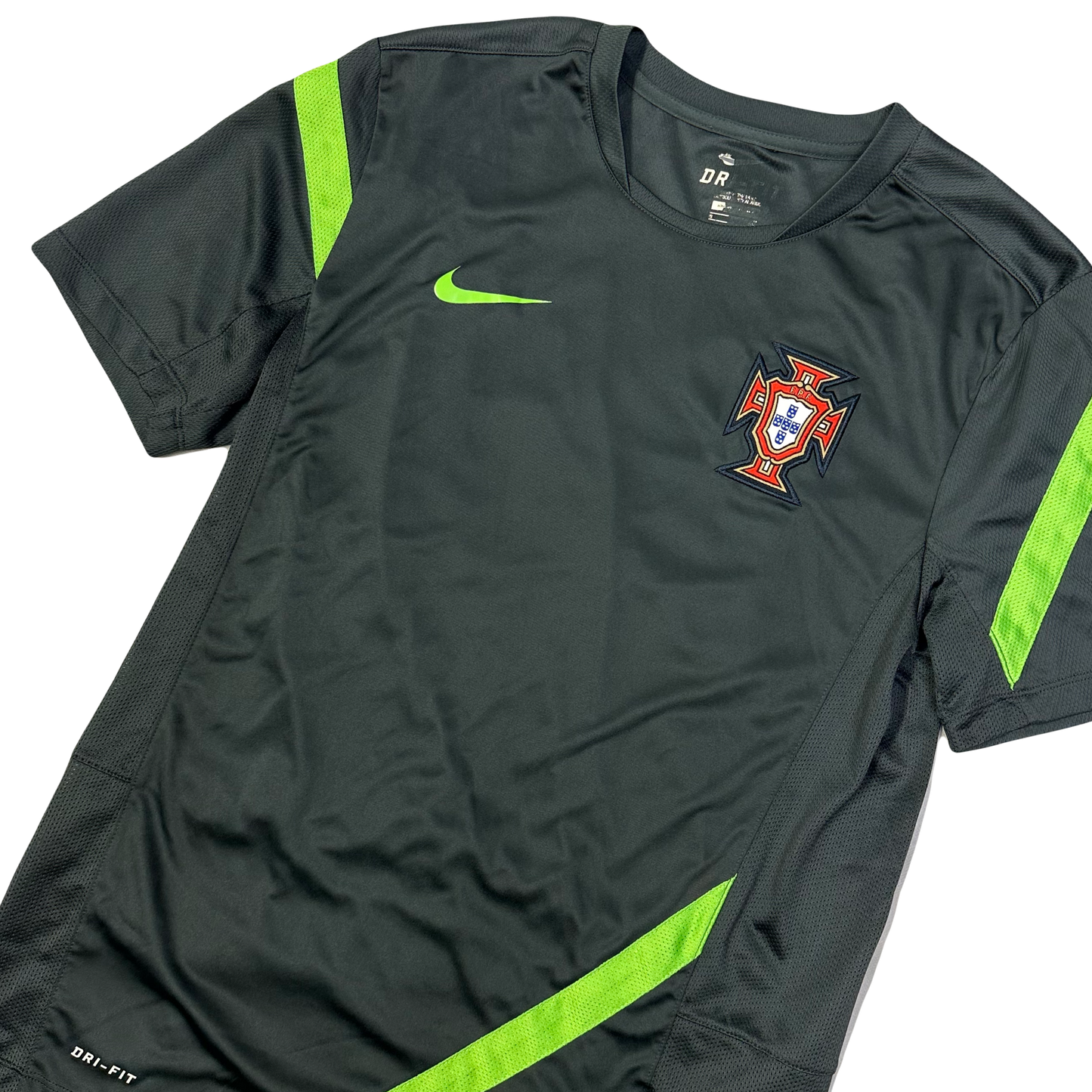 Nike 2011/12 Portugal Training Shirt In Charcoal & Green ( S )