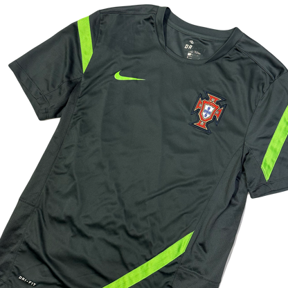 Nike 2011/12 Portugal Training Shirt In Charcoal & Green ( S )