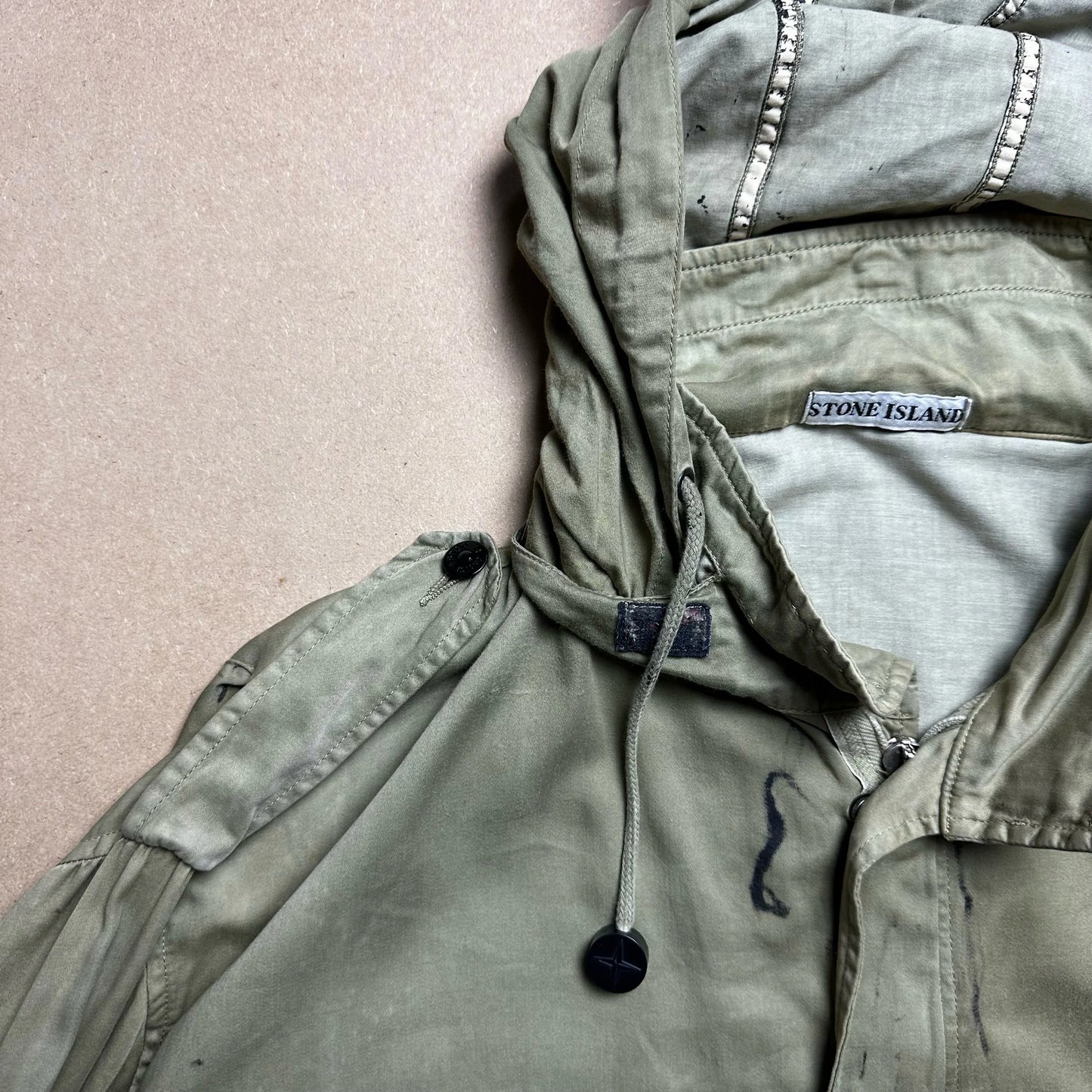 S/S 1988 Sage Green Raso Gommato Vulcanised Rubber Flight Jacket