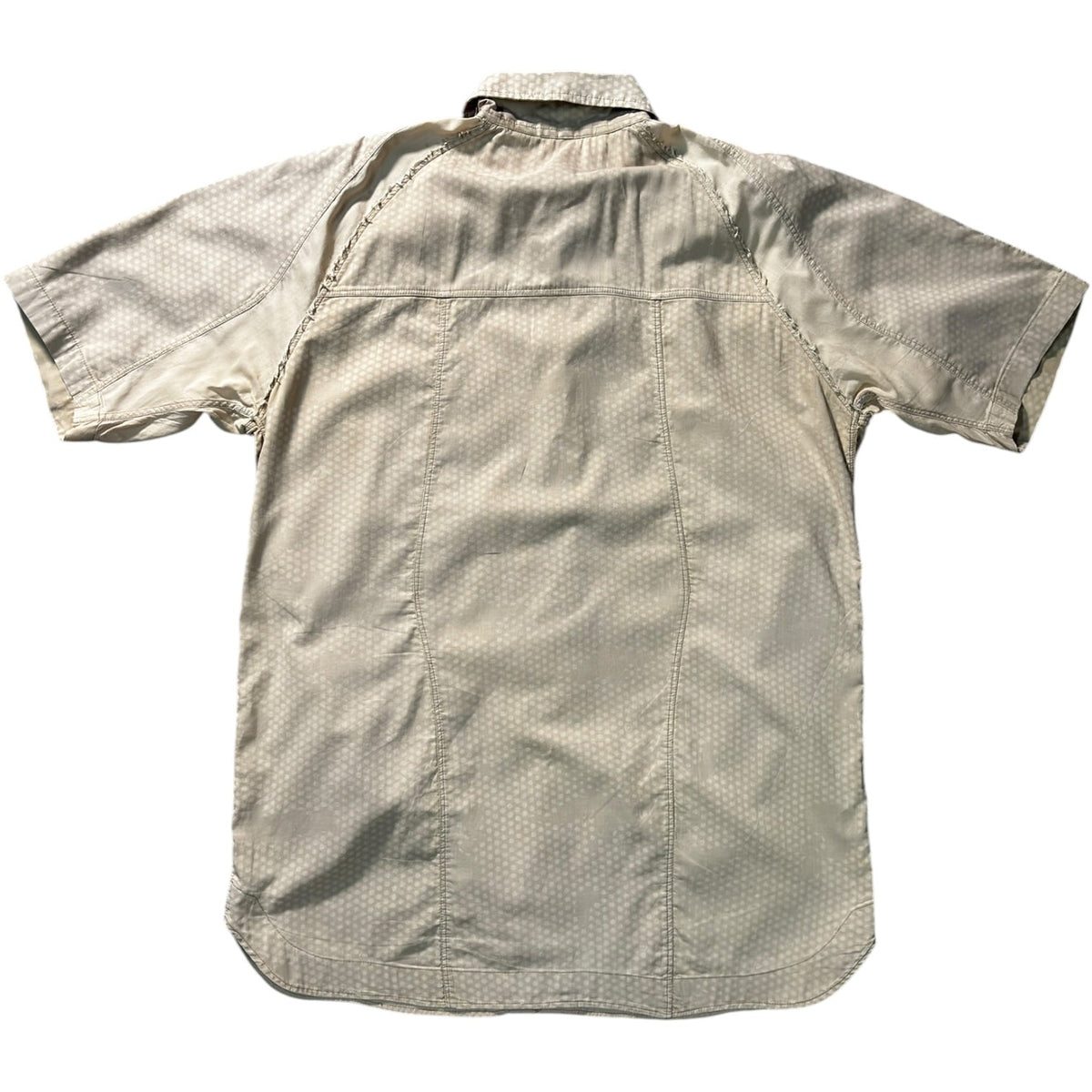 Maharishi 1998 Raw Hem Short Sleeve Shirt S | Small, Cream