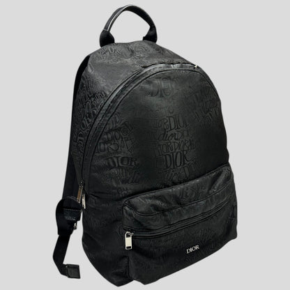 Dior x Stussy 2020 Riders Monogram Logo Nylon Backpack