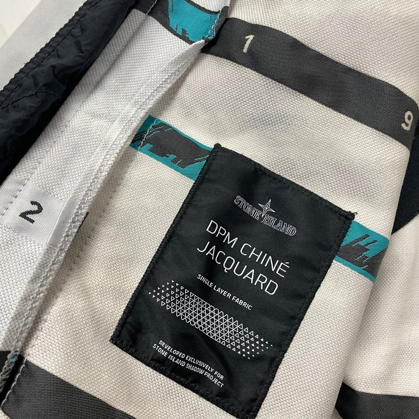 Stone Island Shadow Project DPM Chine Jacquard Bomber, Size Medium | O/S, White