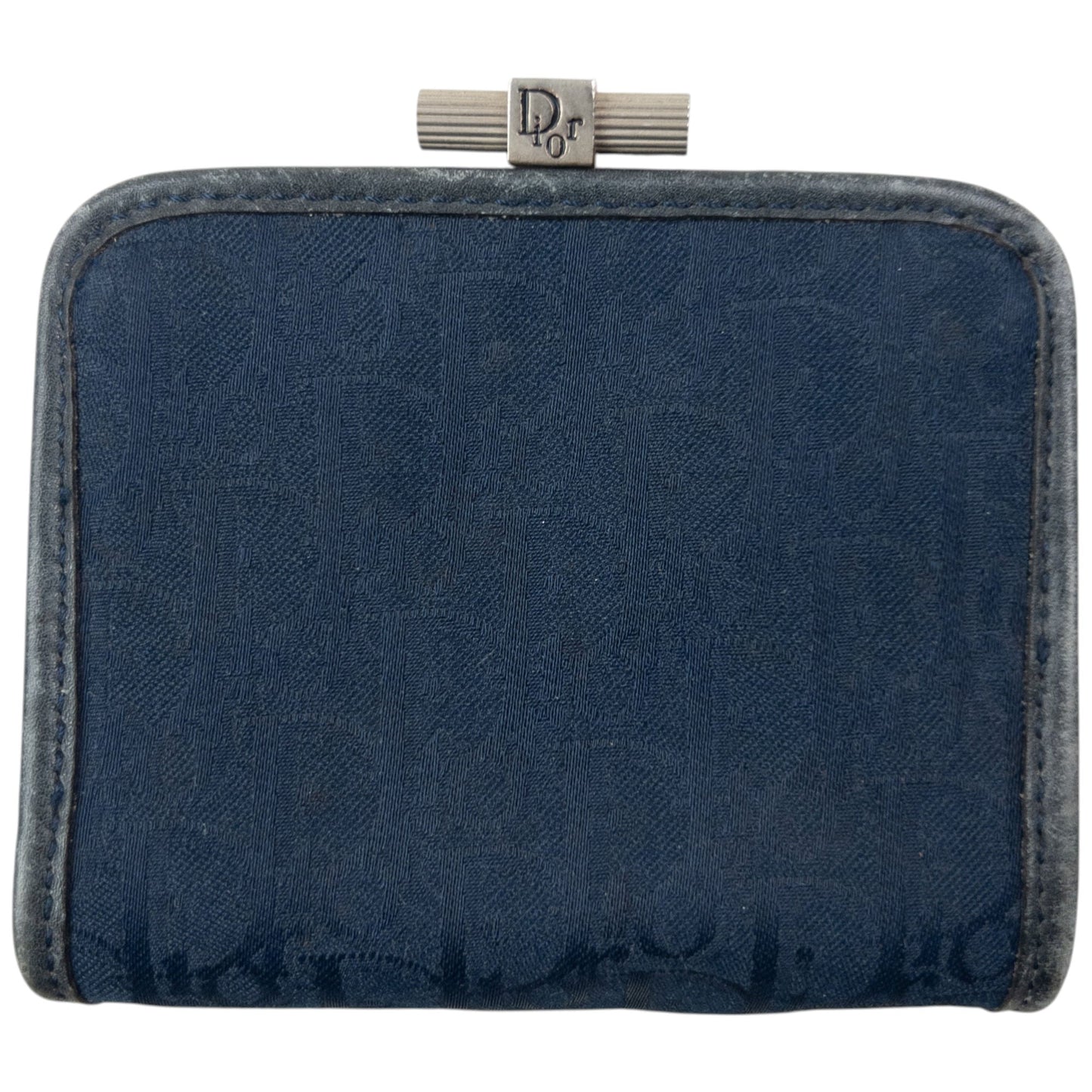 Vintage 80s Dior Monogram Coin Purse | O/S, Blue