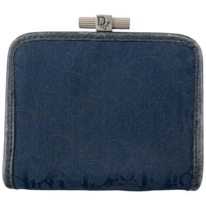 Vintage 80s Dior Monogram Coin Purse | O/S, Blue