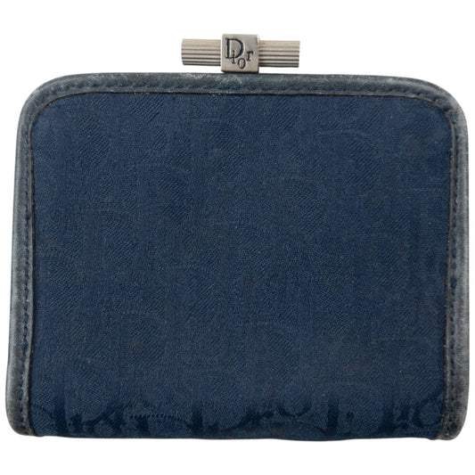 Vintage 80s Dior Monogram Coin Purse | O/S, Blue