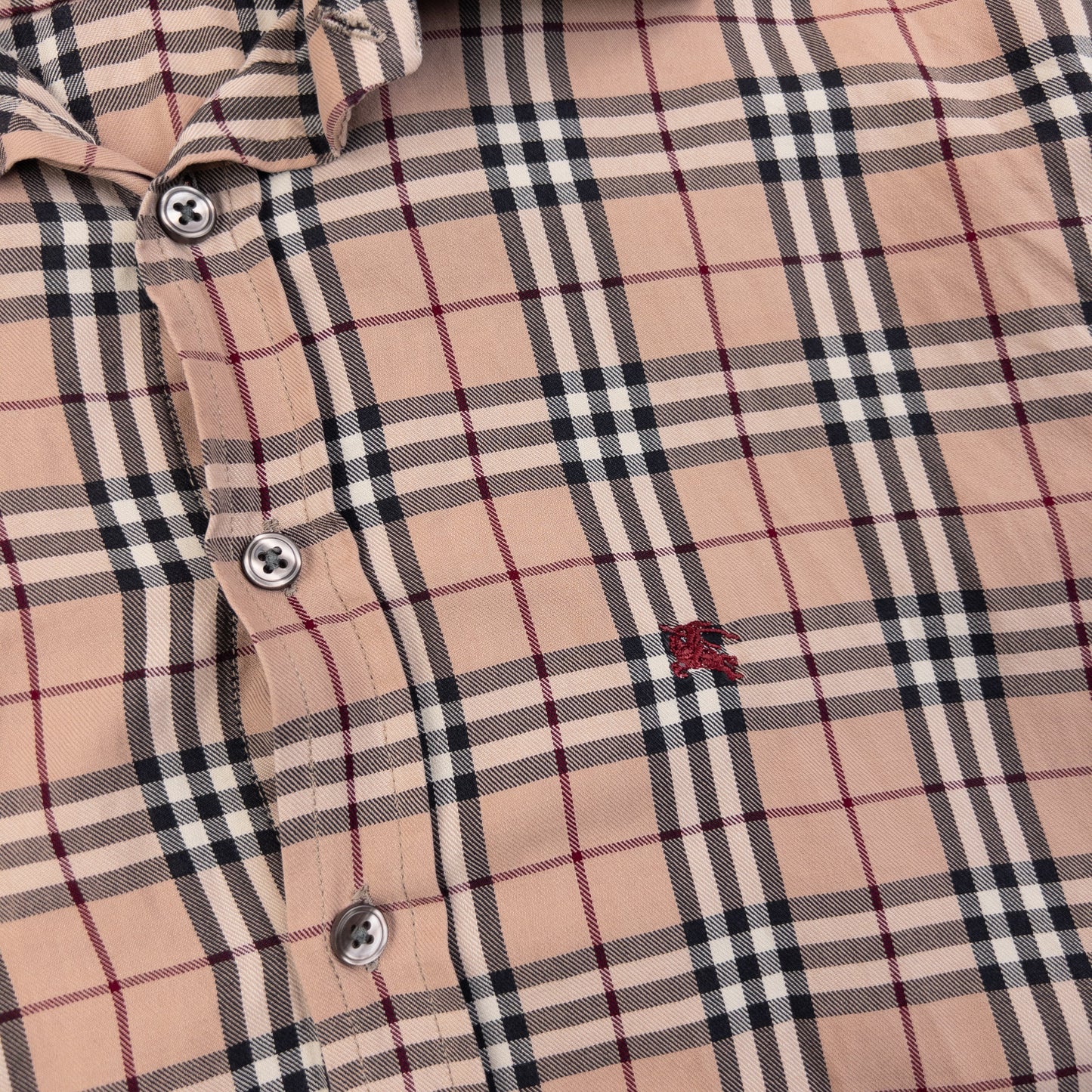Vintage 2000s Burberry Nova Check Long Sleeve Button Up Shirt Size S | Small, Beige