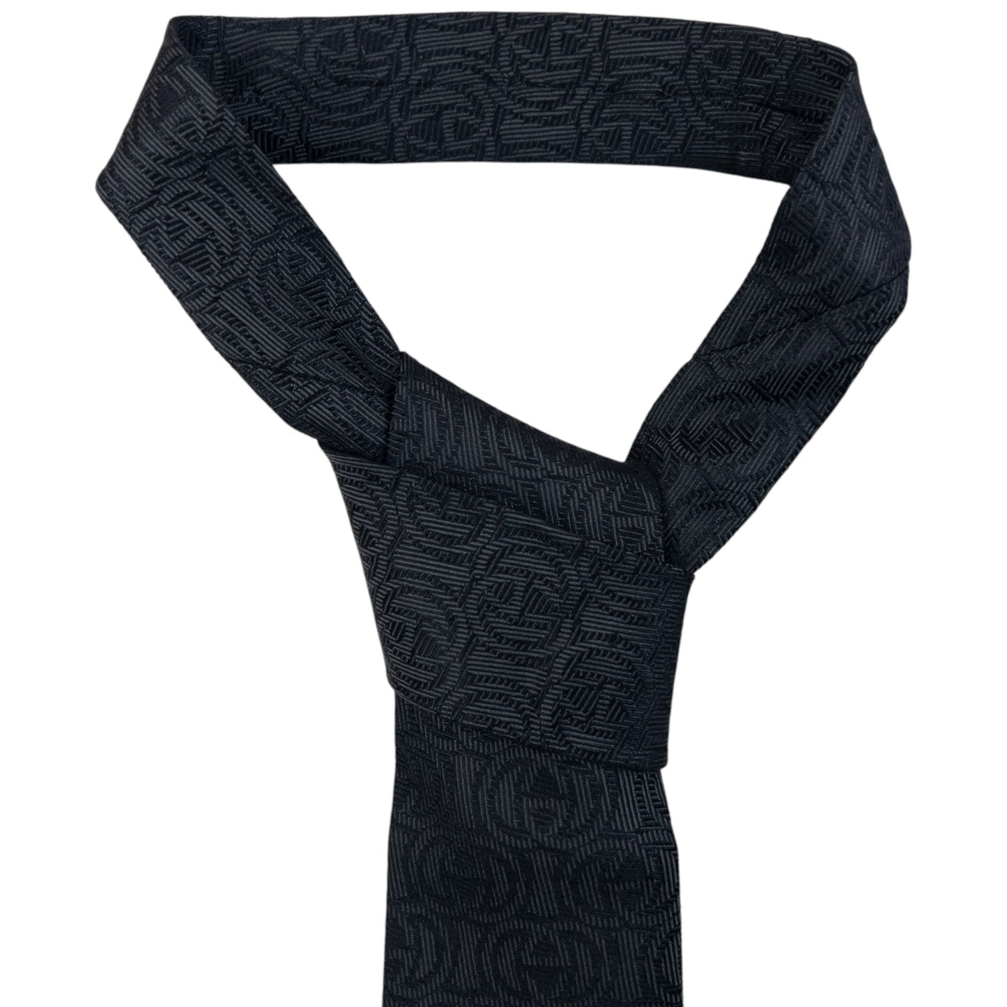 Vintage 2000s Gucci Monogram Silk Tie | O/S, Black