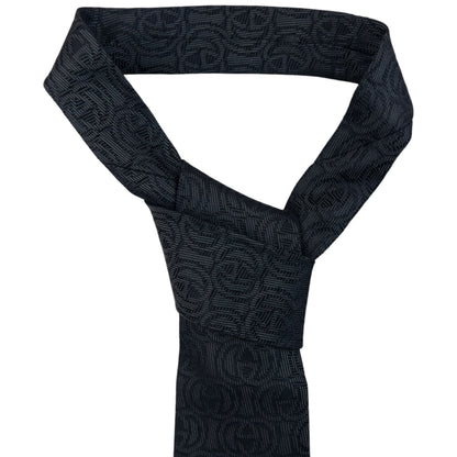 Vintage 2000s Gucci Monogram Silk Tie | O/S, Black