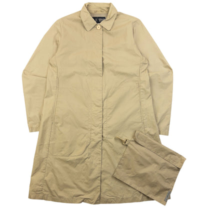 Vintage 2000s Armani Jeans Packable Rain Jacket Womens Size L | Large, Beige