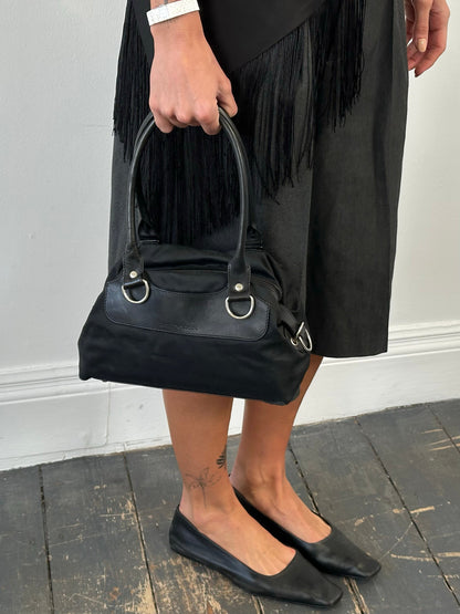 Emporio Armani 2000s Nylon Monogram Shoulder Bag