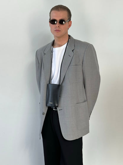 Christian Dior Monsieur 1990s Wool Single Breasted Blazer - 46R