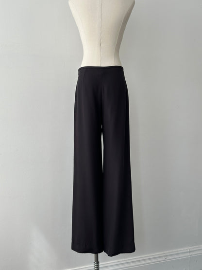 Armani Collezioni 2000s Silk Wide Leg Trousers - W28