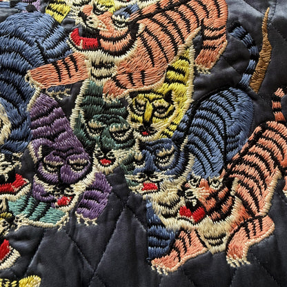 Kapital Hyakichiko Sukajan '100 Tigers' Vest - M | Medium, Red