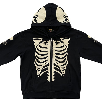 Vanson Leathers Skeleton Hoodie - XXL | XXL, Black