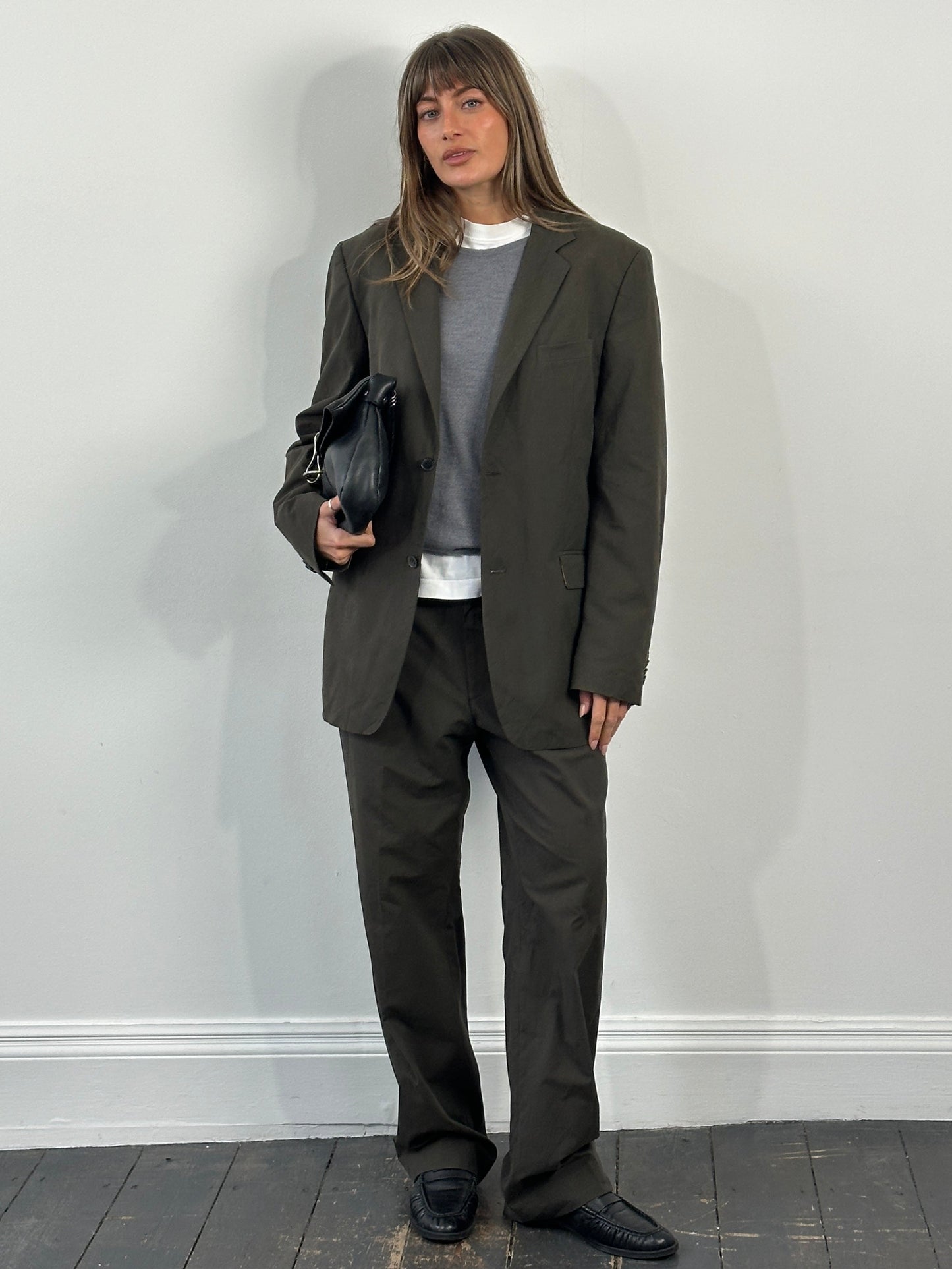 Vintage 1990s Cotton Stripe Single Breasted Suit - 42R/W34