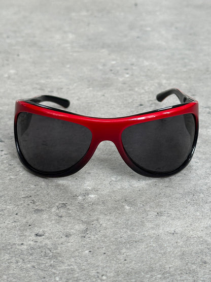 Vintage 2000s Shield Wrap Logo Sunglasses