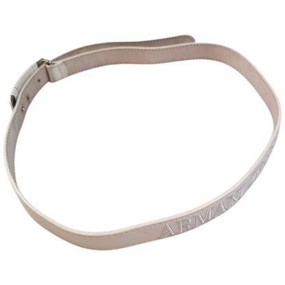 Vintage Armani Jeans Embroidered Leather Belt Size W34