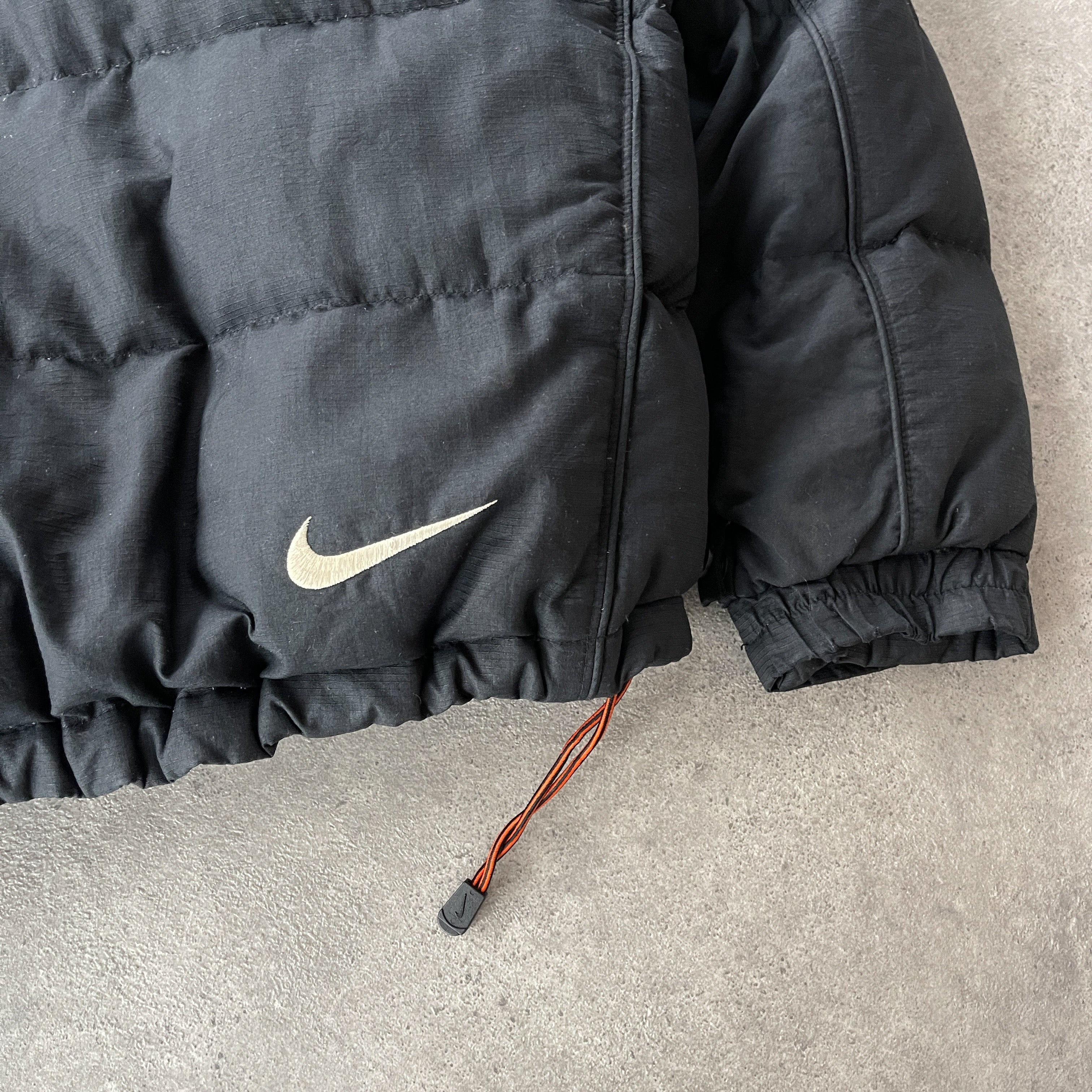 Good Nike ACG Down Half Zip Jacket Mens XL Extra Large Black Puffer Goose Down Vtg