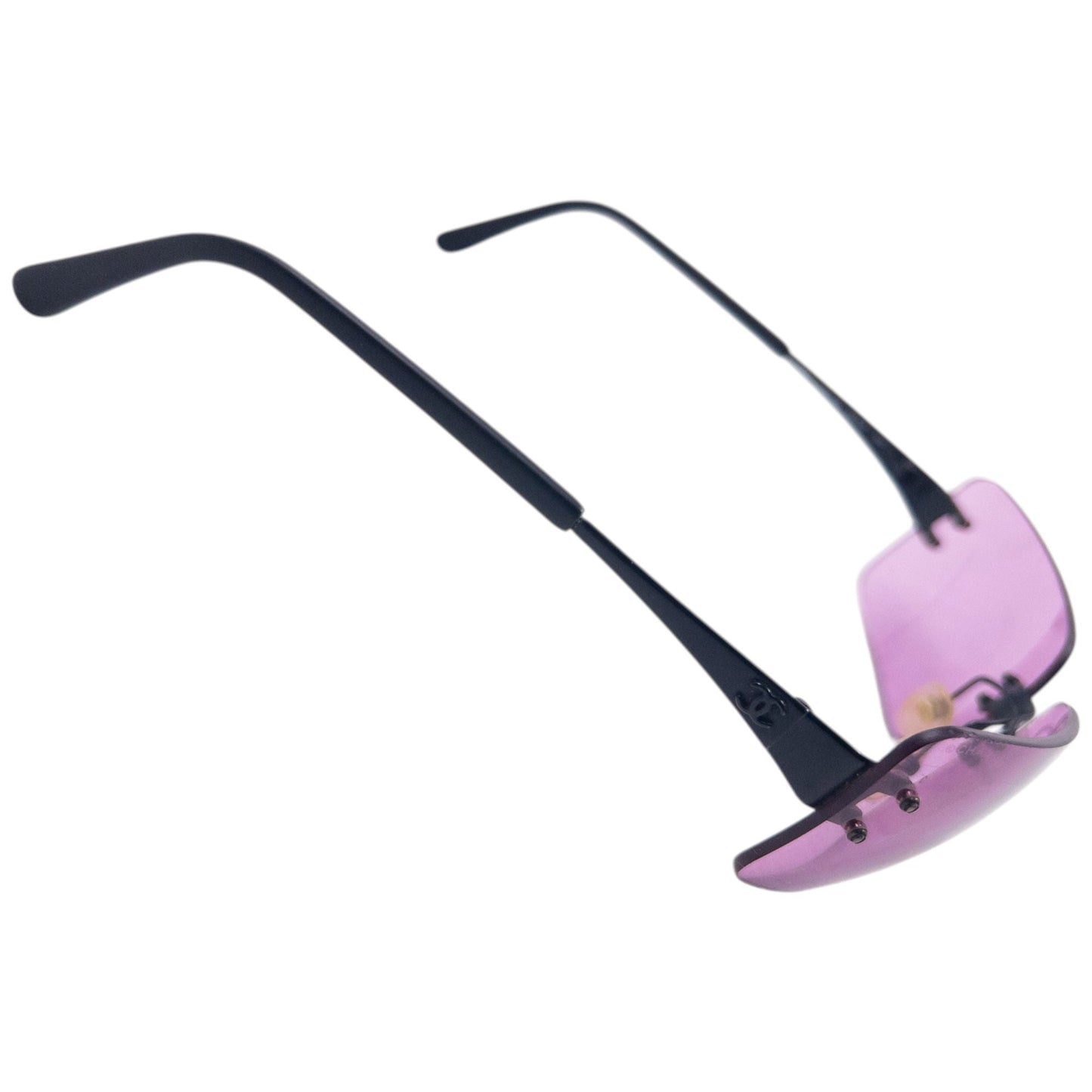 Vintage 2000s Chanel Rimless Sunglasses | O/S, Black