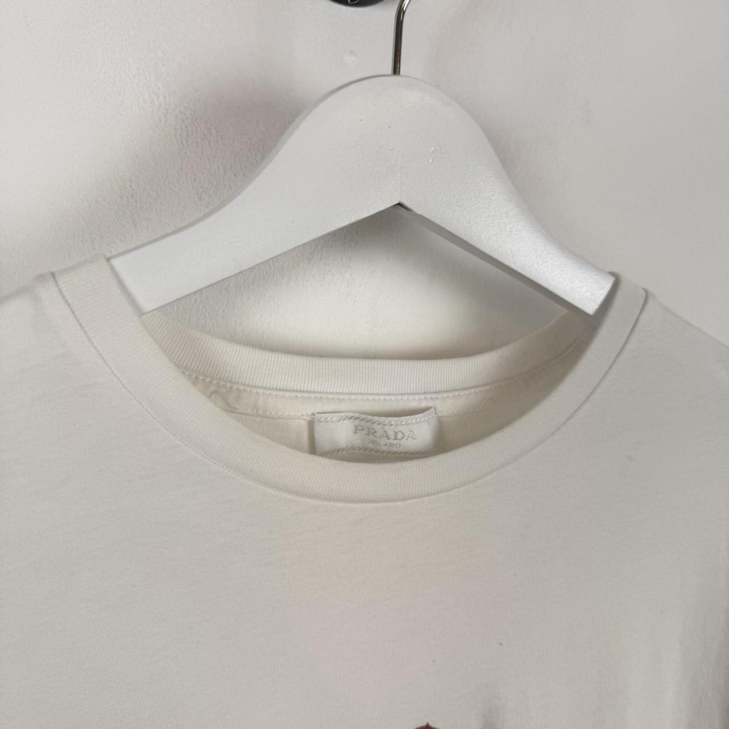 Prada Logo Graphic T-Shirt White (L) | Medium, Multicoloured