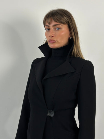 Emporio Armani 2000s Pure Wool Tailored Coat - S