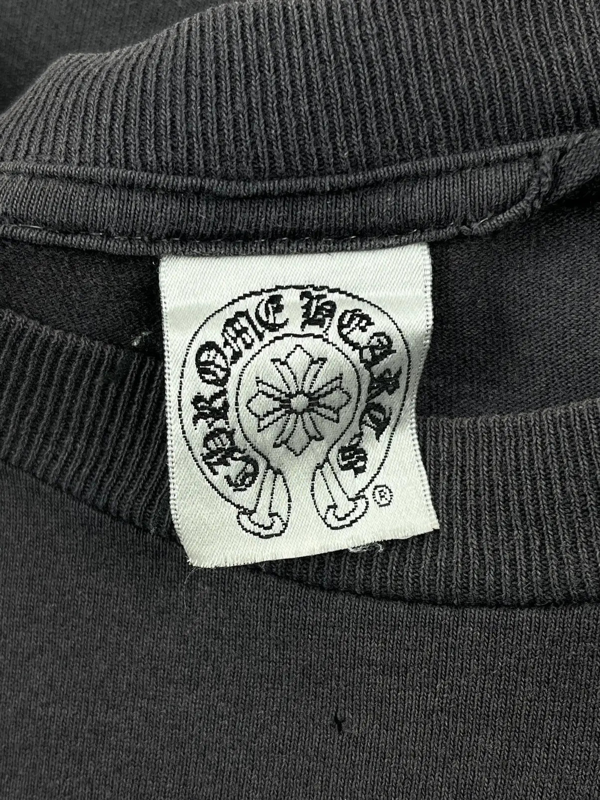 Chrome Hearts Vintage Sunfaded Tbar Cross Pocket Tshirt | Medium, Black