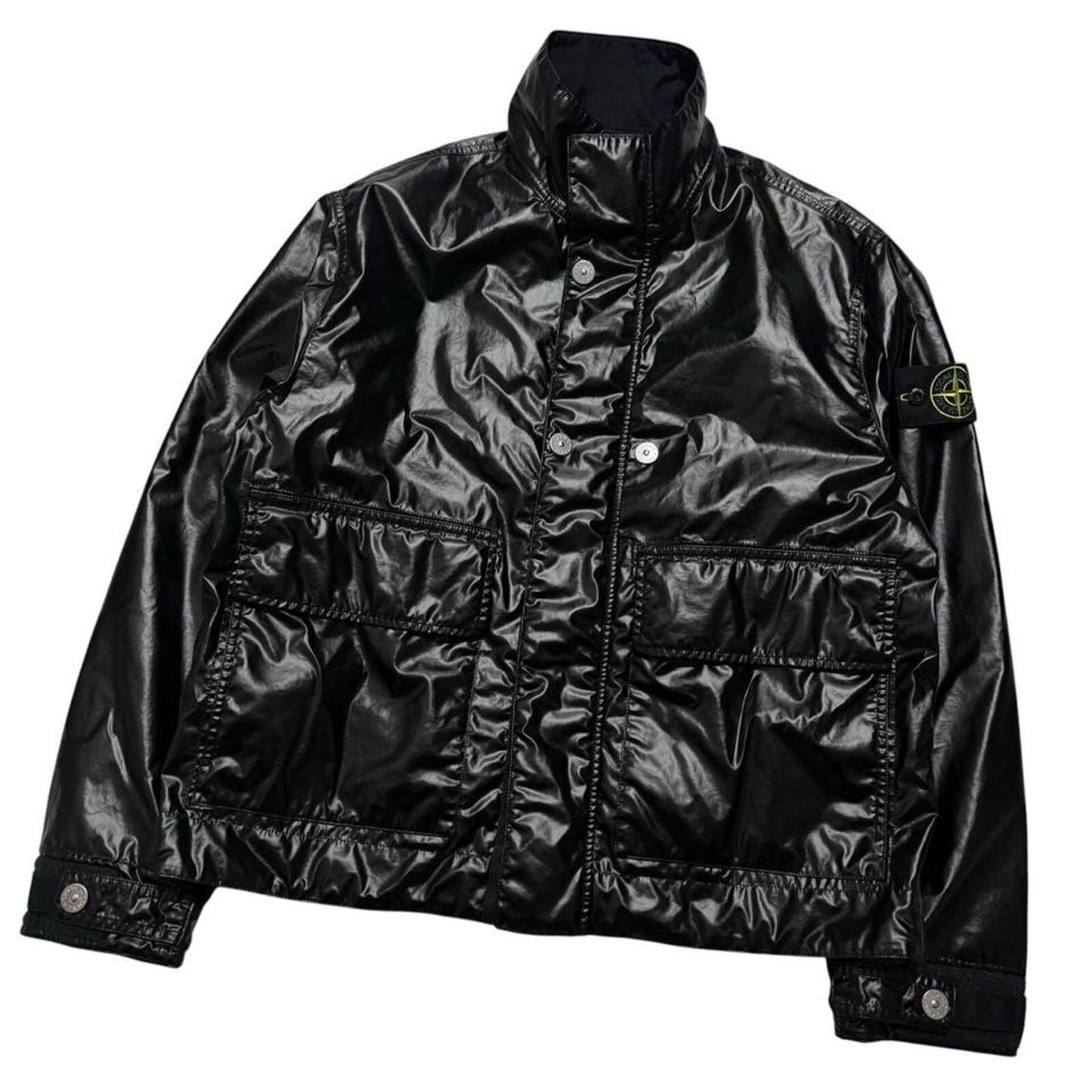 Stone Island Mussola Gommata-TC Jacket | Medium, Black