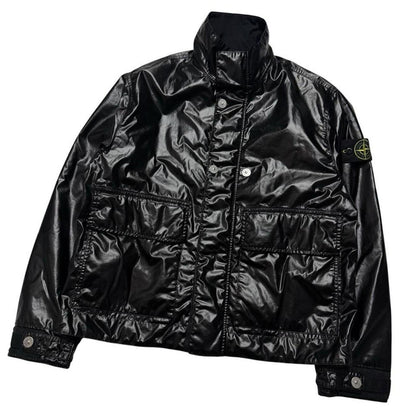 Stone Island Mussola Gommata-TC Jacket | Medium, Black