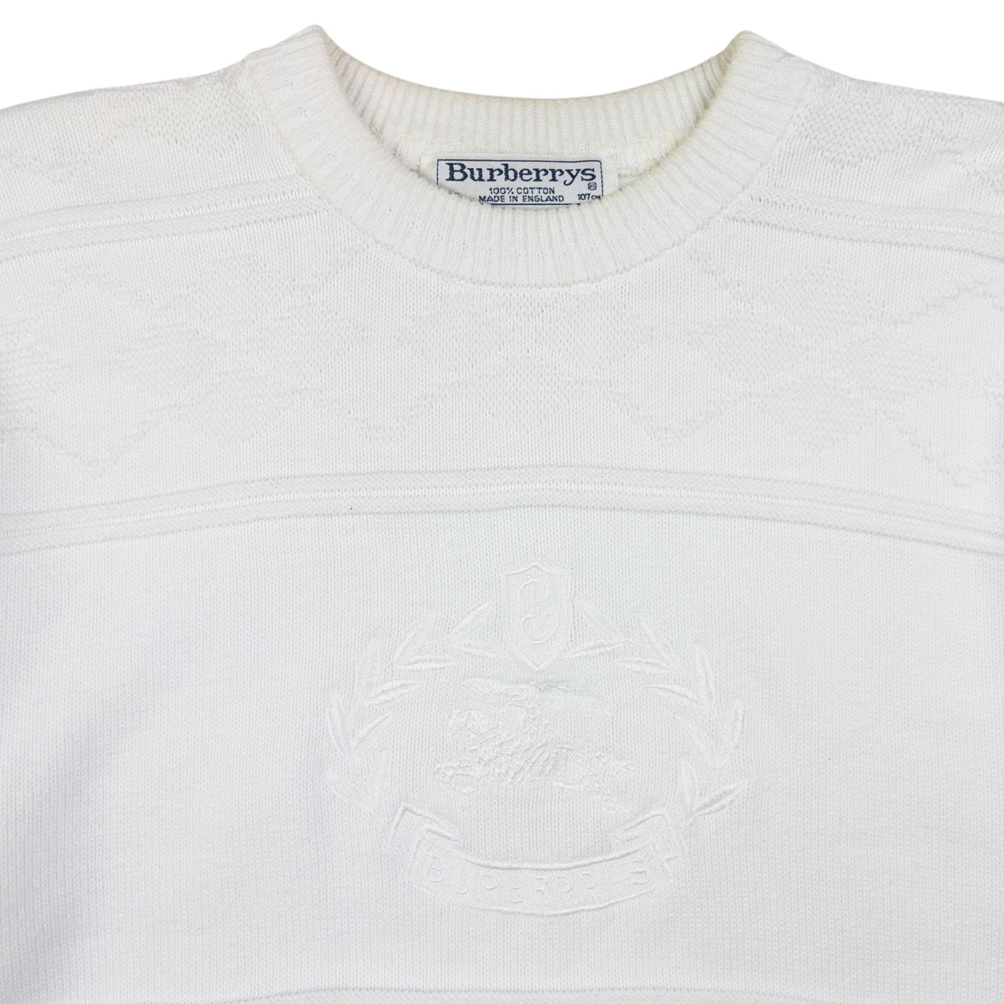 Vintage Burberry Embroidered Knit Jumper Size M
