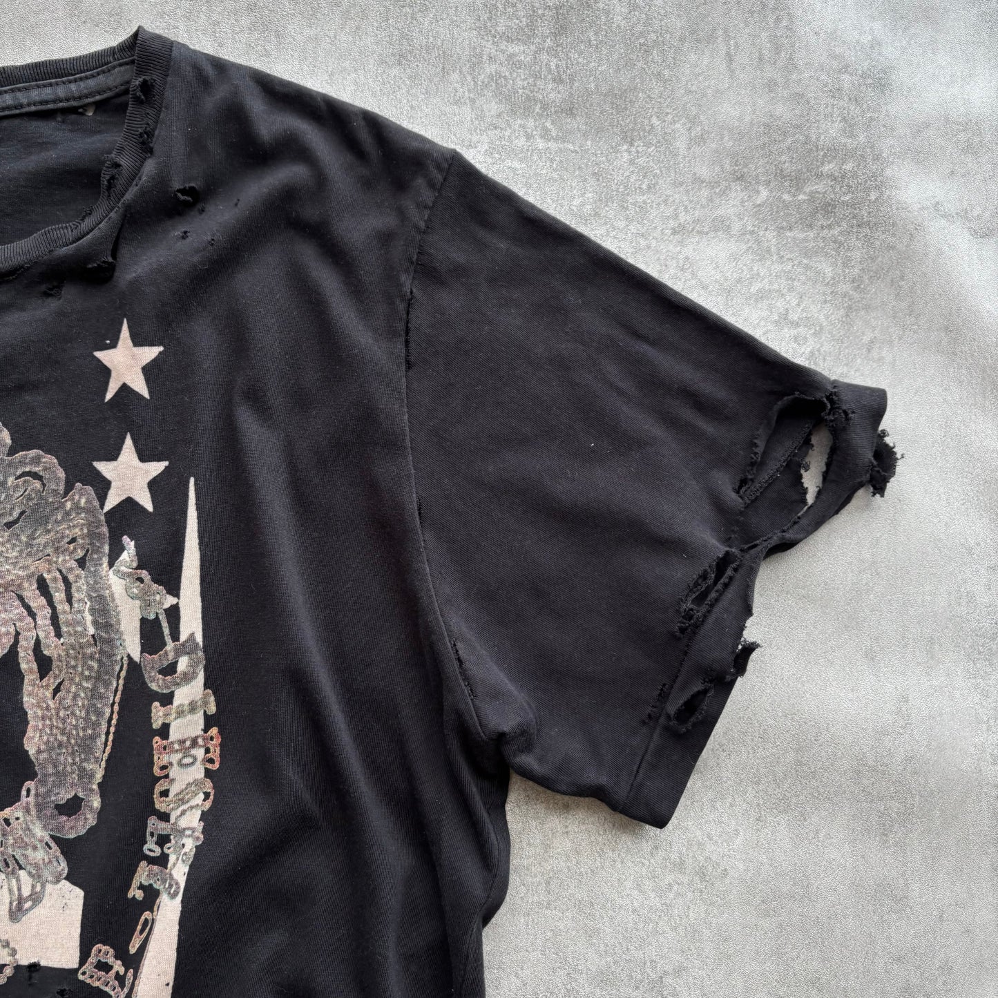 DIESEL DISTRESSED T-SHIRT | O/S, Red
