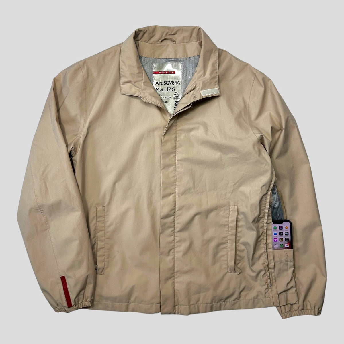 Prada Sport 00’s Goretex Stash Pocket Harrington Jacket - IT54 (L/XL) | XL, Beige