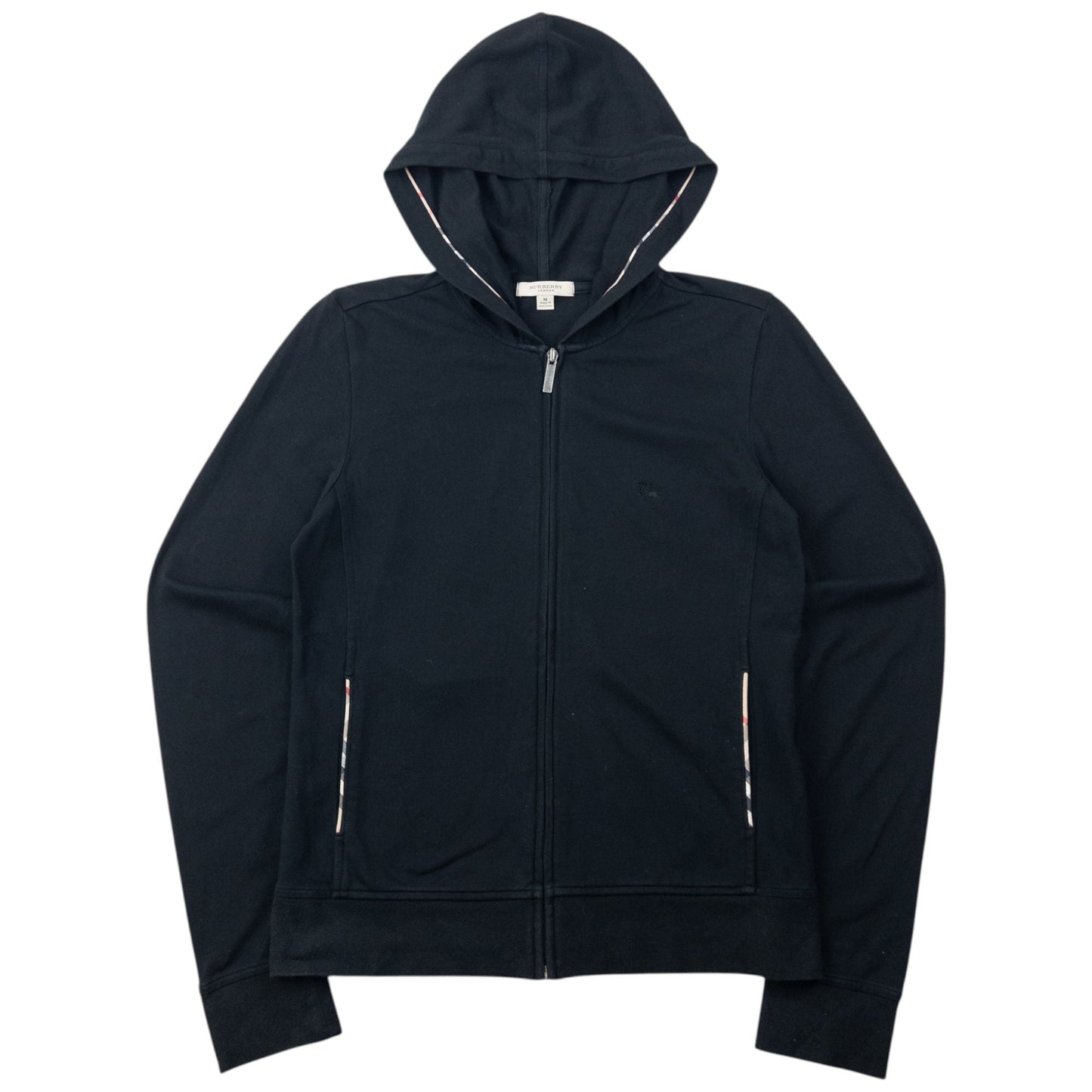 Vintage 2000s Burberry Zip Up Hoodie Womens Size M | Medium, Black