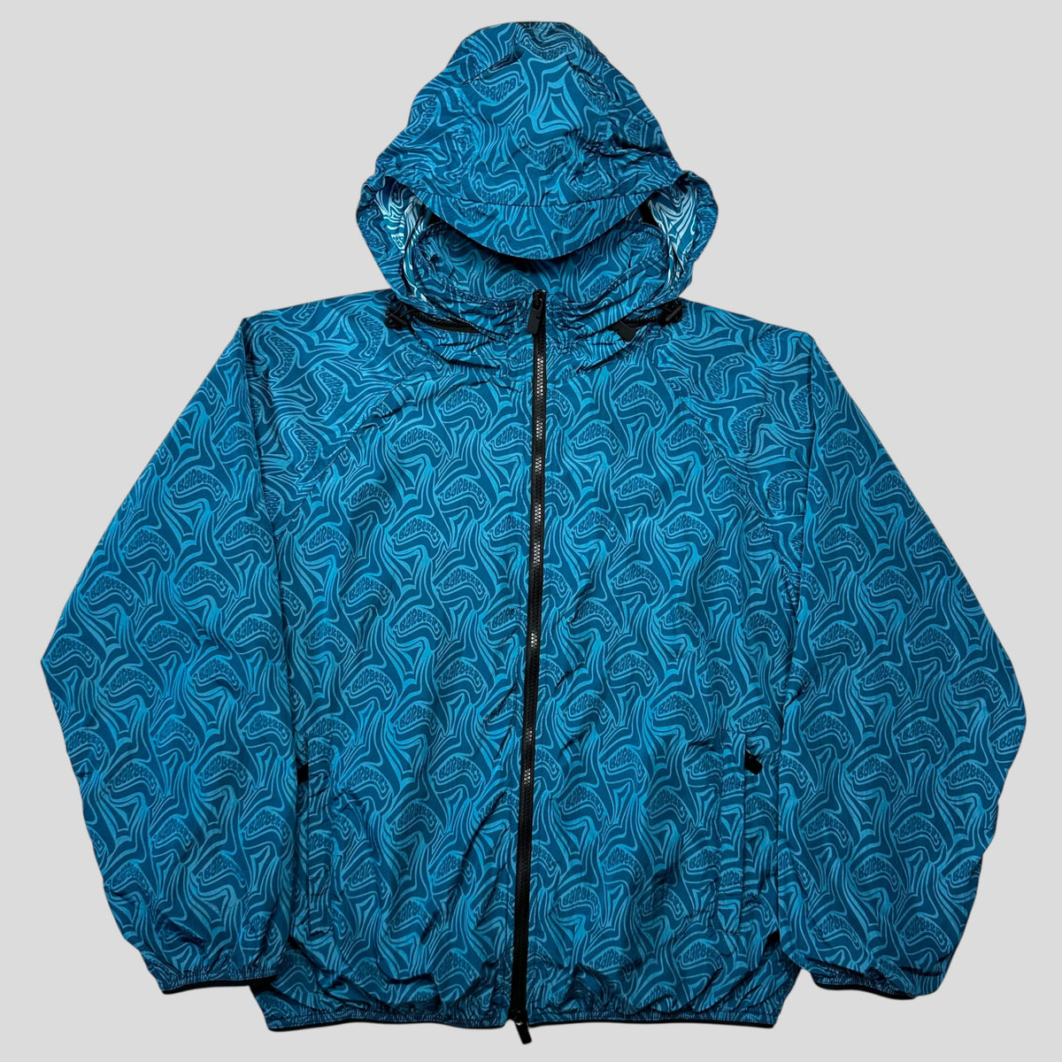 Burberry 2025 Unreleased SAMPLE Wave Print Nylon Logo Jacket - M/L | Medium, Blue