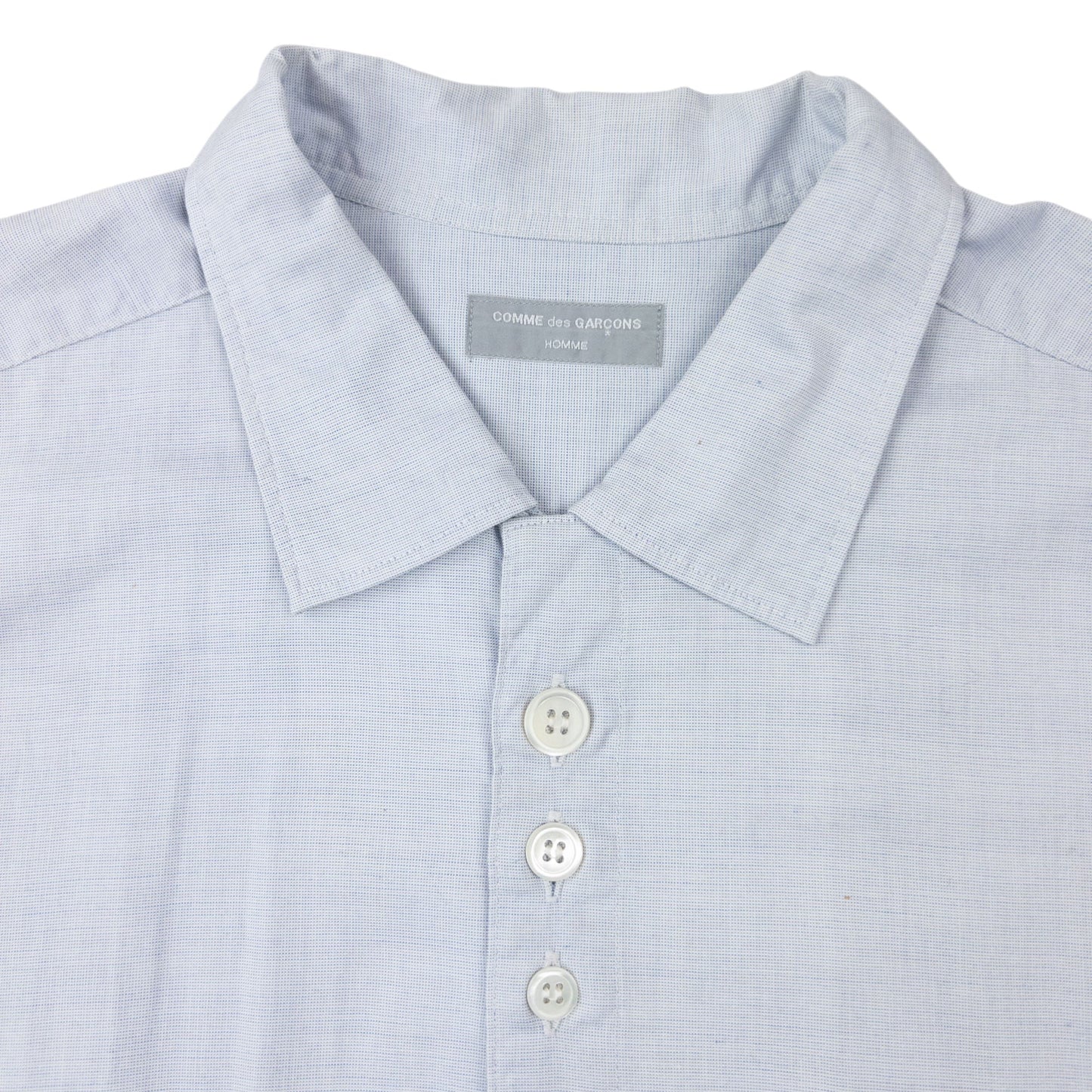 Vintage 1989 Comme Des Garçons HOMME Long Sleeve Button Up Shirt Size XL | XL, Blue