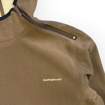 Quiksilver Shoulder Zip Fleece Hoodie Brown (XL) | XL, Multicoloured