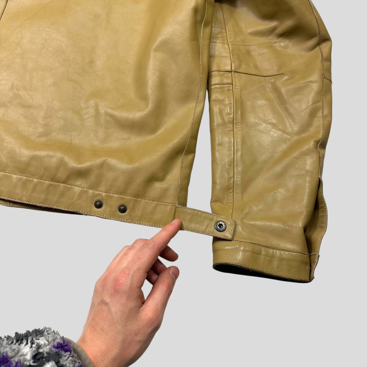 Neil Barrett AW00 Caramel Leather Moto Slingbag Jacket - L | Default Title, Multicoloured