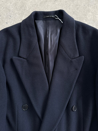 Emporio Armani 1990s Wool Cashmere Double Breasted Coat - L/XL