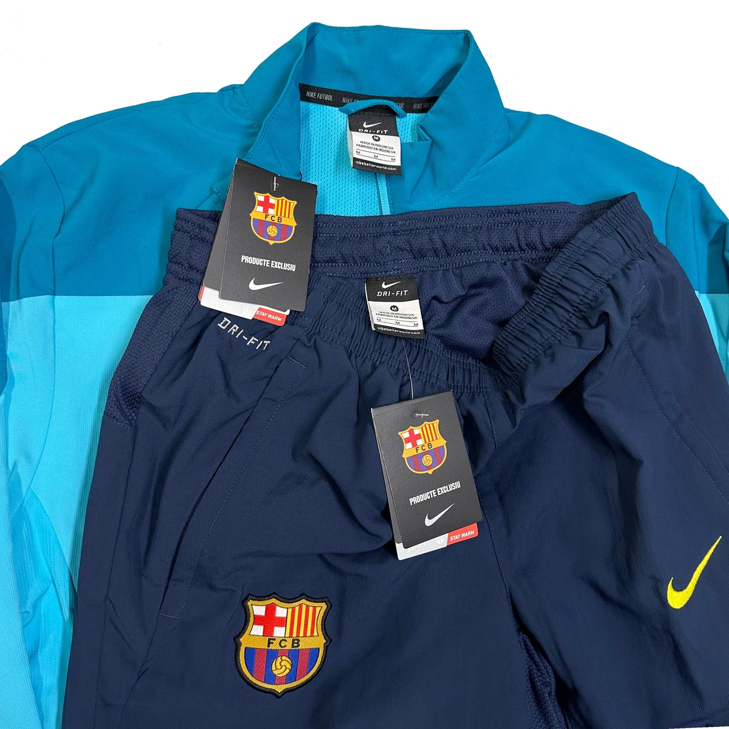 Nike Barcelona 2013/14 Tracksuit In Blue & Navy ( M )