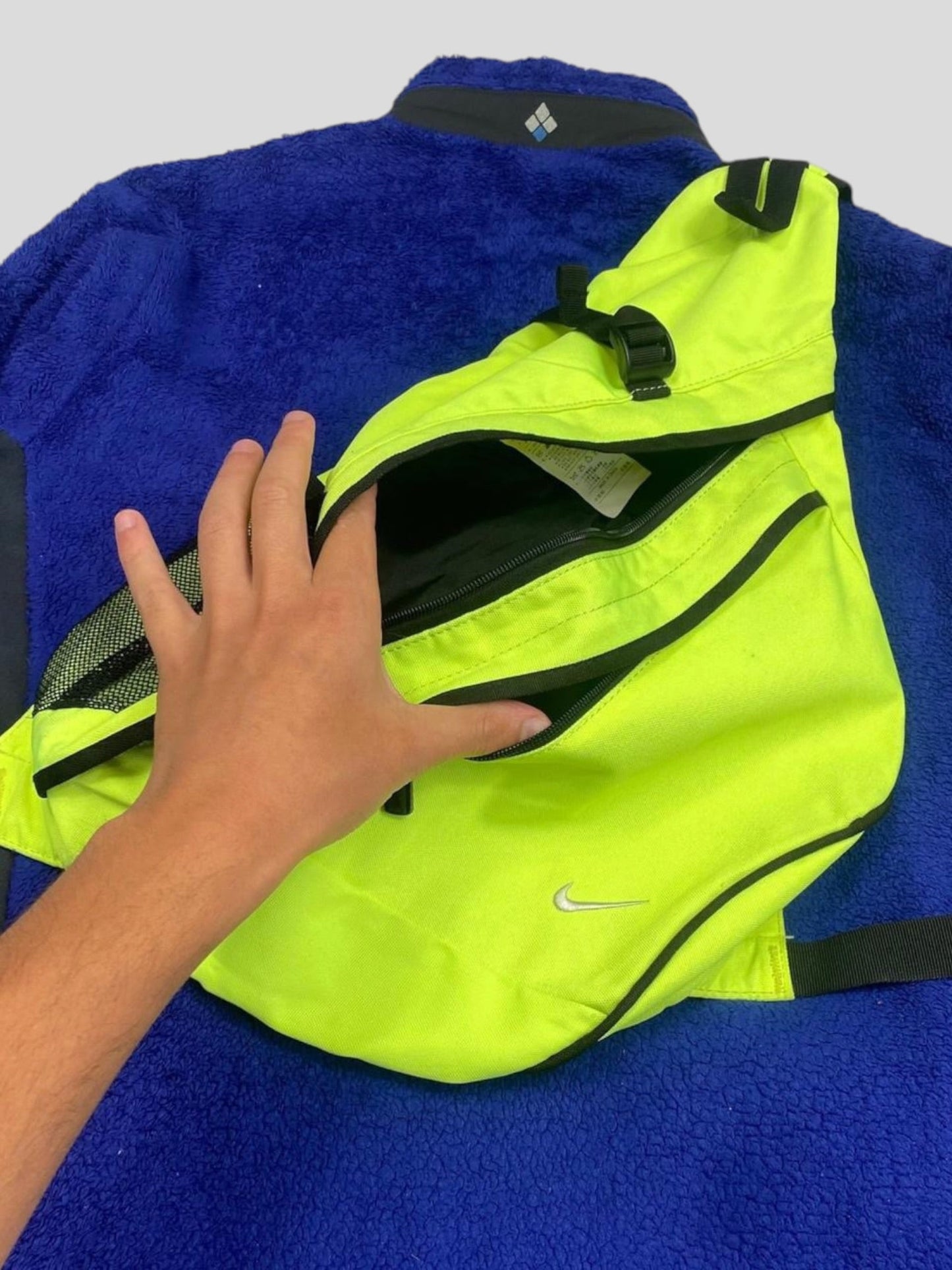 Nike 00’s Neon Green Tri-harness Bag | O/S, Green