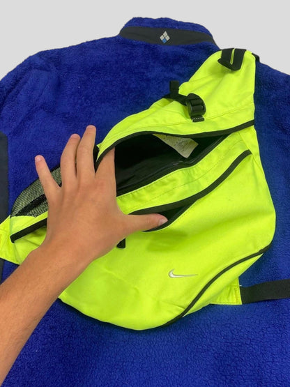 Nike 00’s Neon Green Tri-harness Bag | O/S, Green