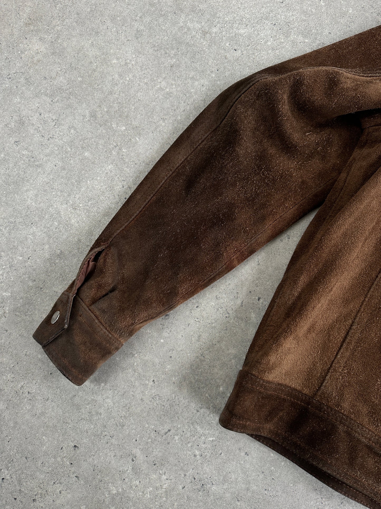 Vintage Dagger Collar Suede Jacket - L