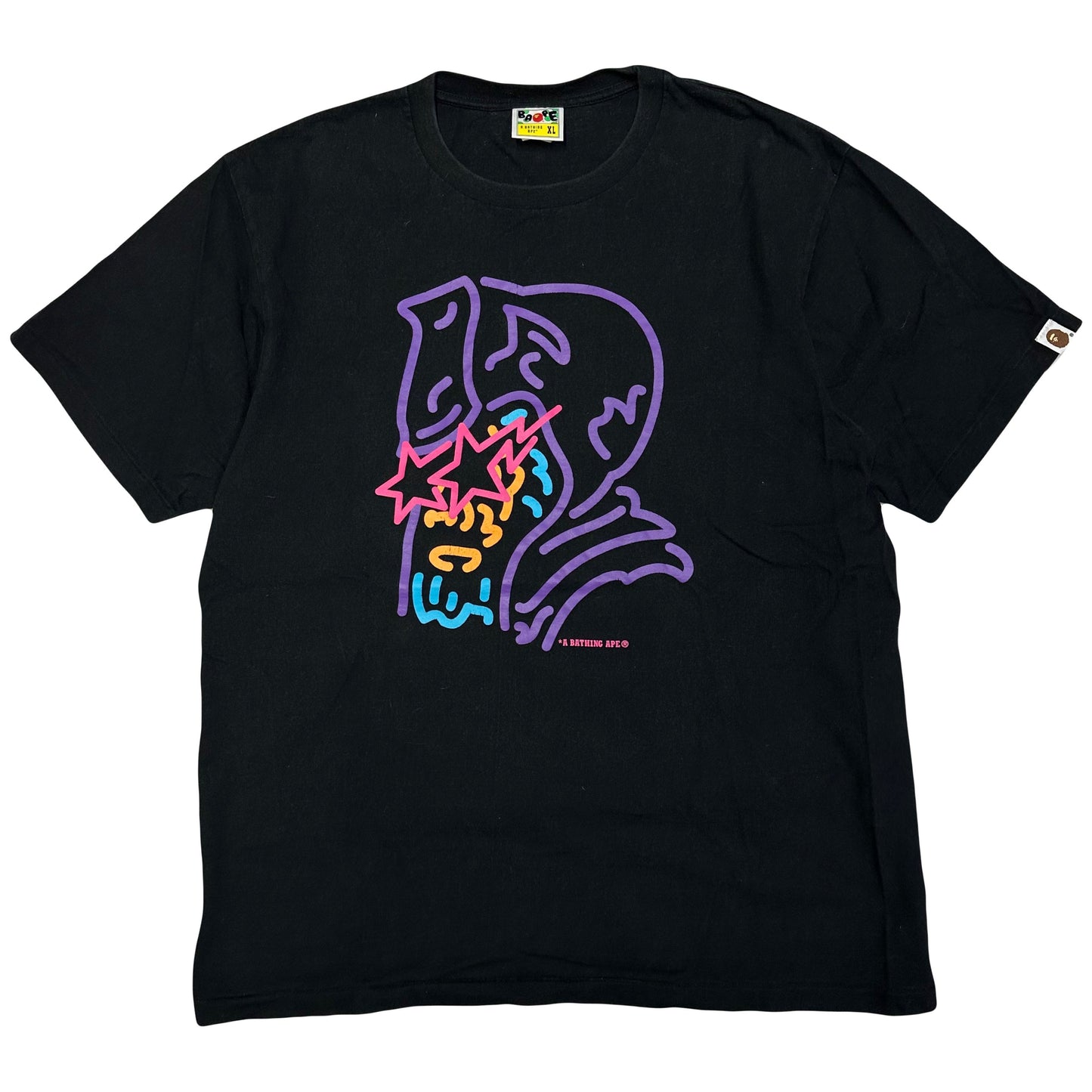 Bape Neon Ape T-Shirt In Black ( XL )