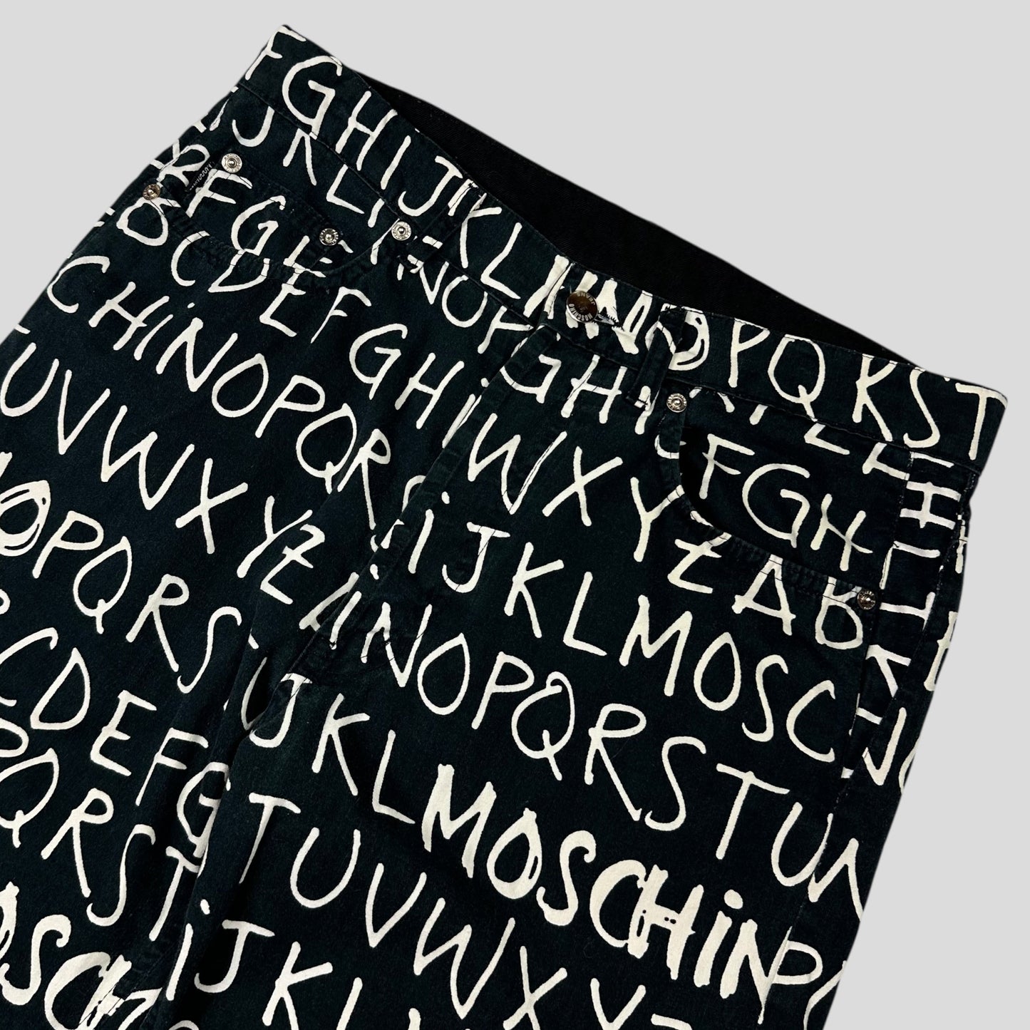 Moschino Jeans 00’s ABC Alphabet Black Jeans - 31 | Default Title, Multicoloured