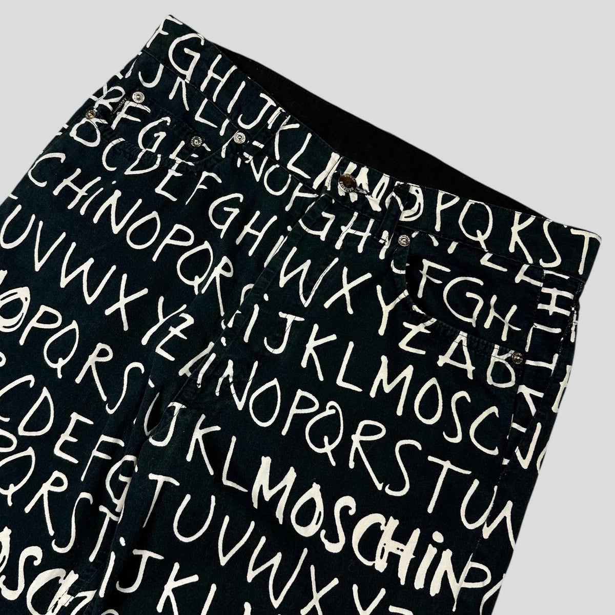 Moschino Jeans 00’s ABC Alphabet Black Jeans - 31 | W31